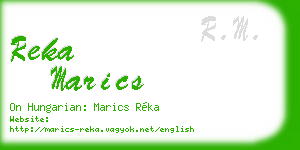 reka marics business card