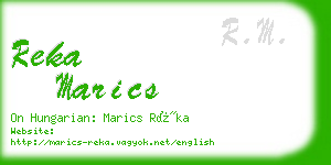 reka marics business card